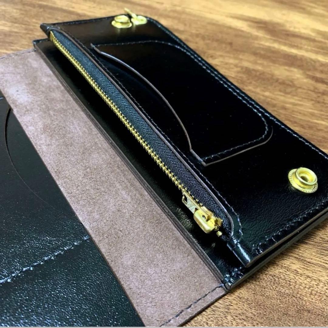 トラッカーウォレット　ホースハイド　ロング　handmade CLA001