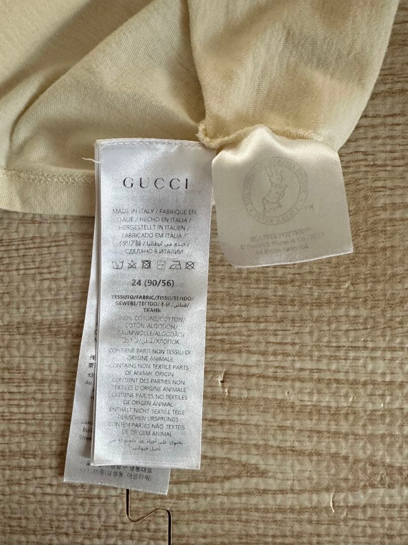 GUCCI Peter Rabbit コラボ Tシャツ 90cm