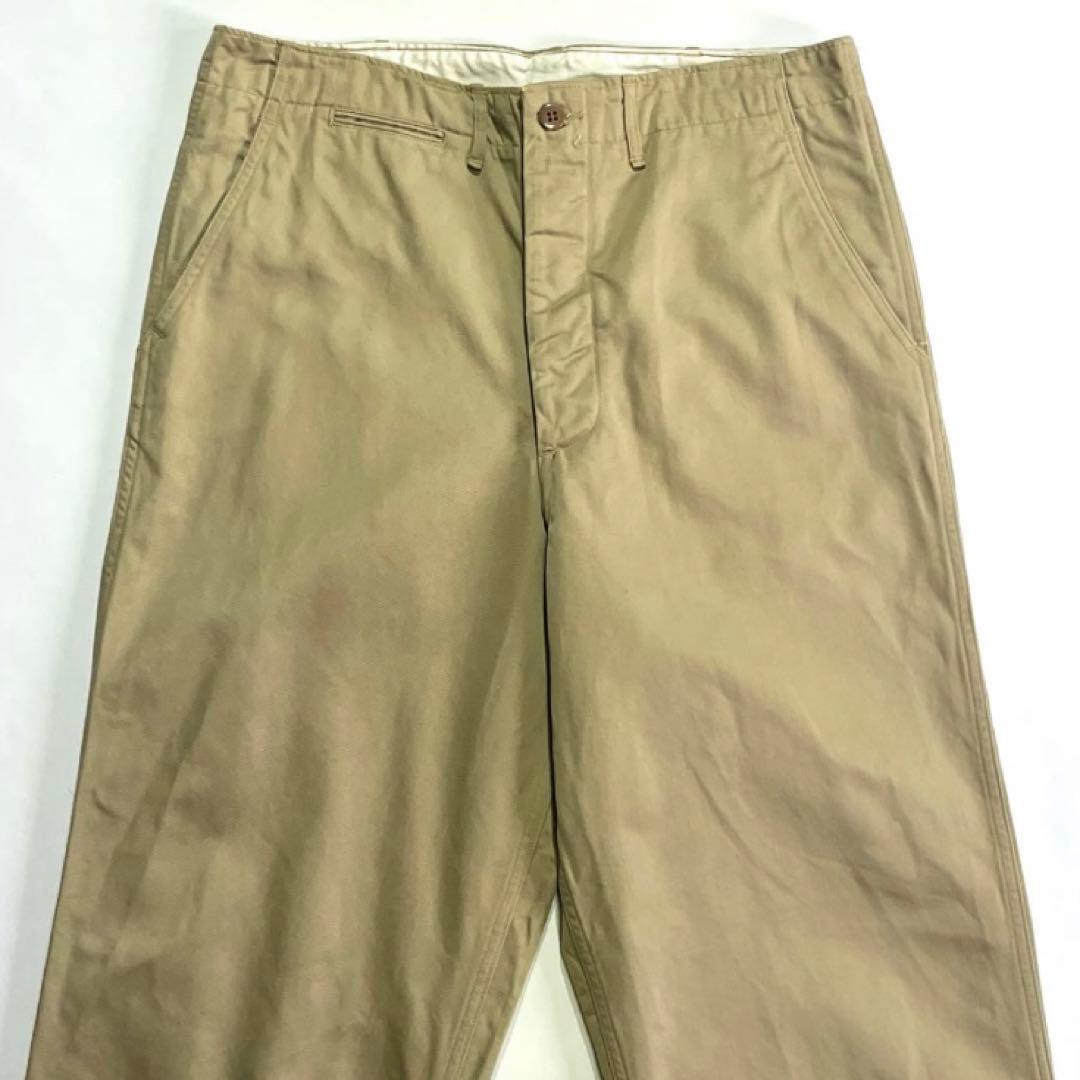 80s 90s USARMY チノパン W36L31 ベージュ M-41 両玉縁