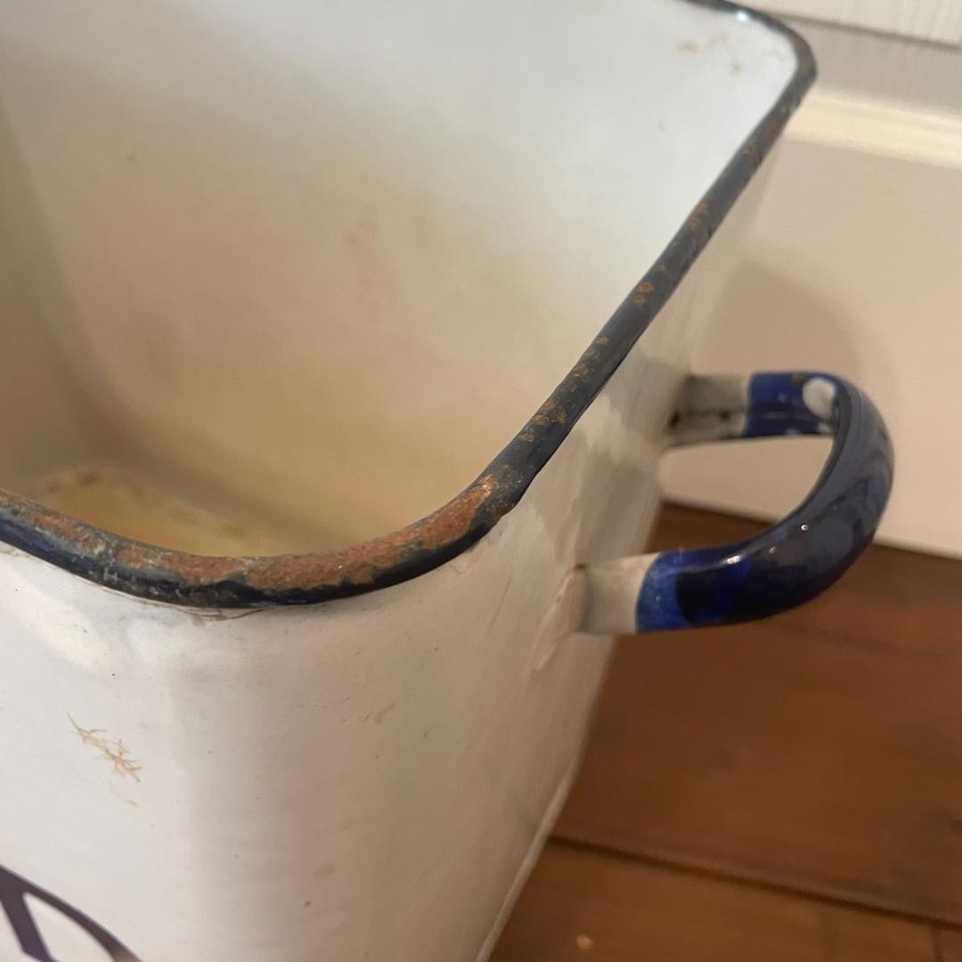 イギリスアンティーク ホーロー ブレッド缶 ブロカント 蚤の市 ヴィンテージ