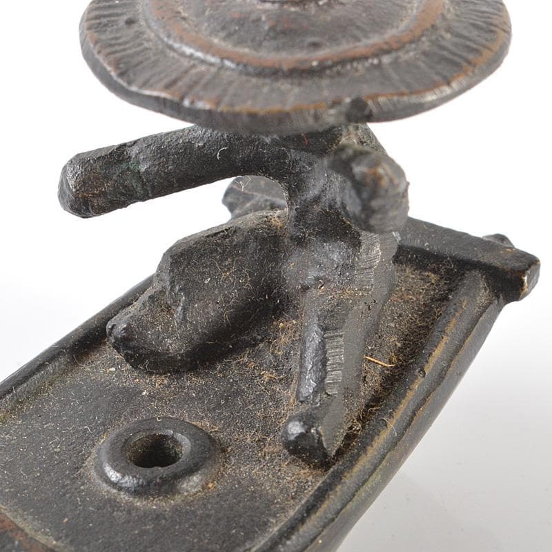 中国　書道具　古銅　舟に船頭　水滴　V　R6289