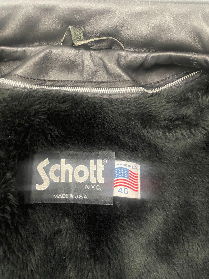 PFC　SCHOTT【641/シングルライダースジャケット】40