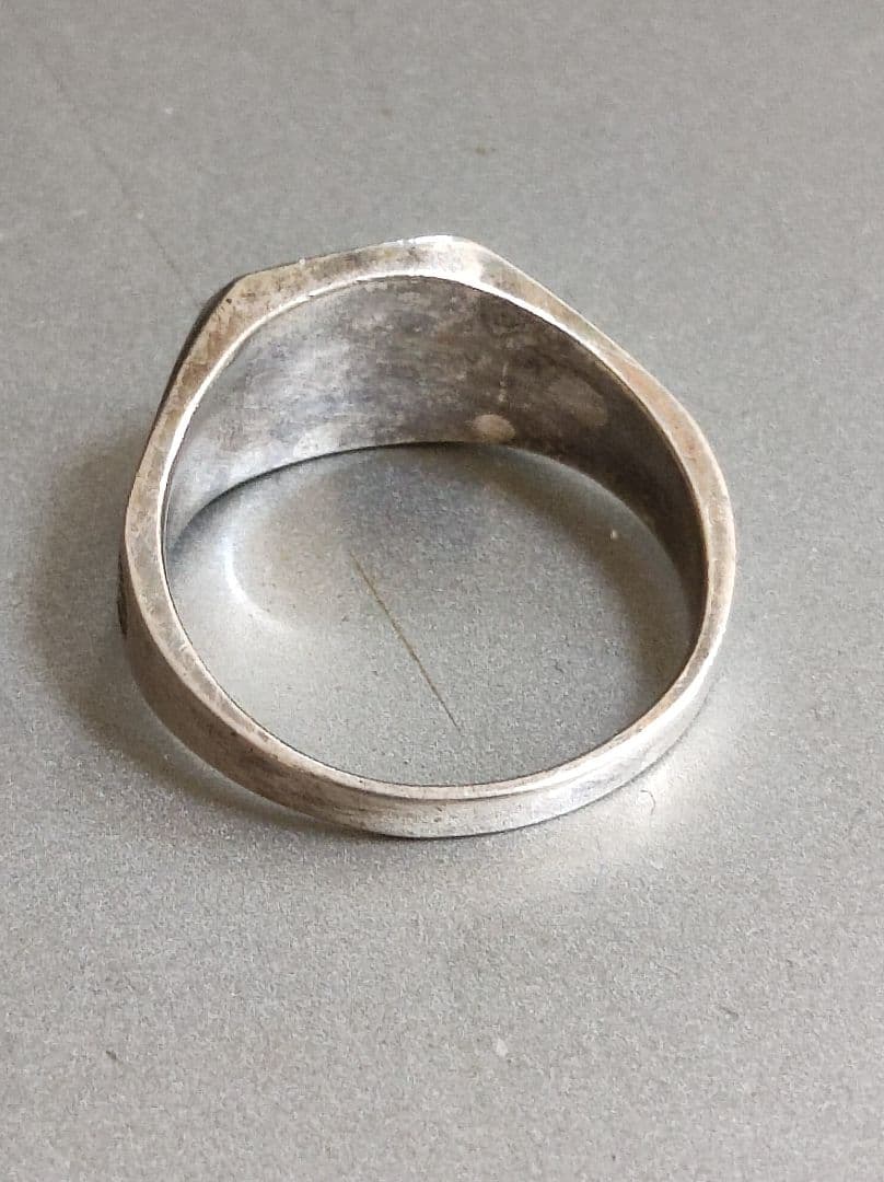 ゴローズgoro's金ローズ付き印台リング22号