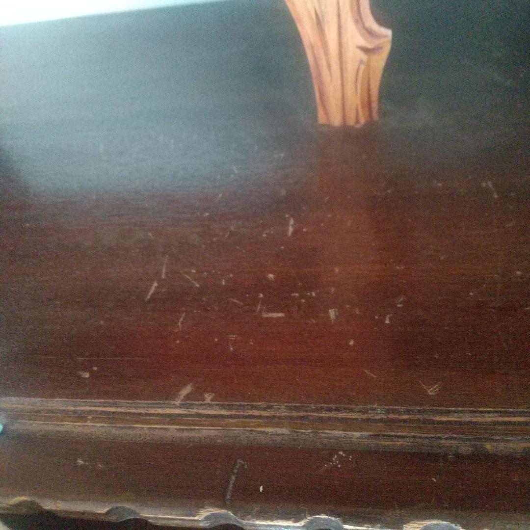 月末限定再値下げ！たのめる便【古道具】木製ガラスキャビネット 飾り棚 中型