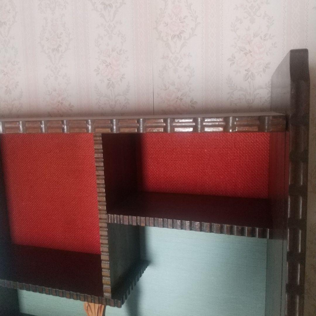 月末限定再値下げ！たのめる便【古道具】木製ガラスキャビネット 飾り棚 中型