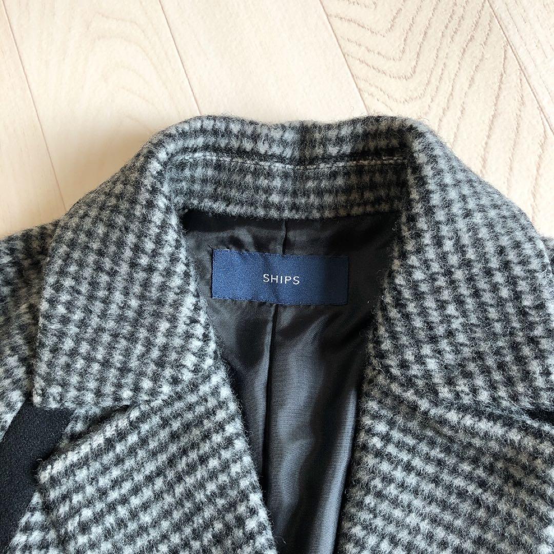 SHIPS シップス チェスターコート切り替えデザイン バック スリット コート