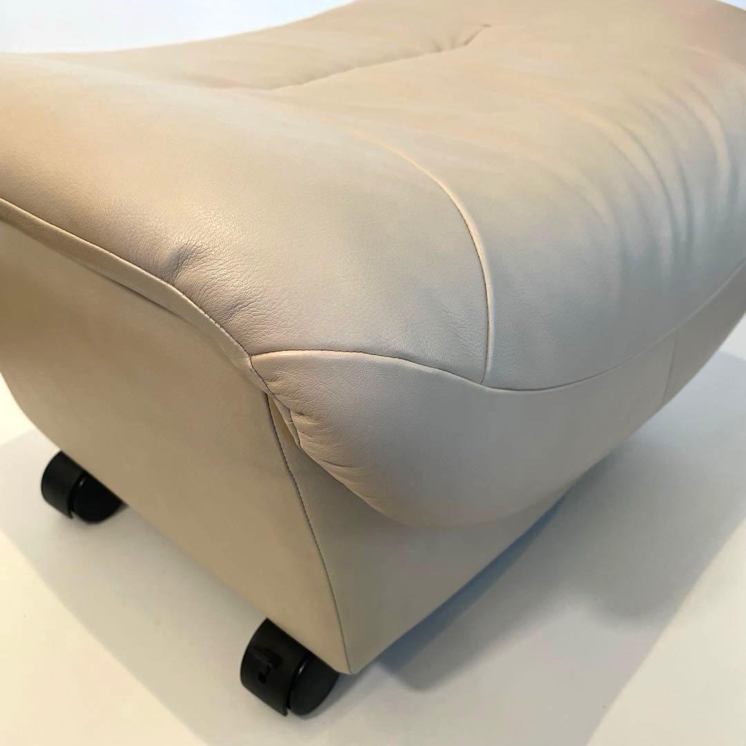 美品　karimoku/カリモク「ZT」シリーズ 本革オットマン　椅子