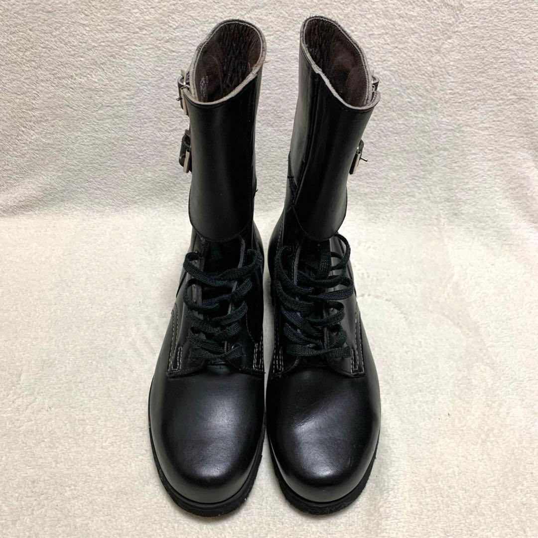 【チェコスロバキア軍】コンバットブーツ　ミリタリー　レースアップ　サイドベルト