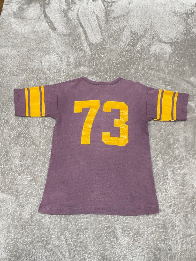 70s バータグ　Champion Lサイズ　ラバープリント