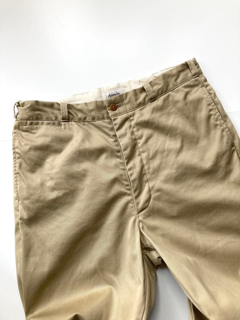 【chimala（チマラ）】チノトラウザーズ３２　ベージュ　チノパンメンズライク