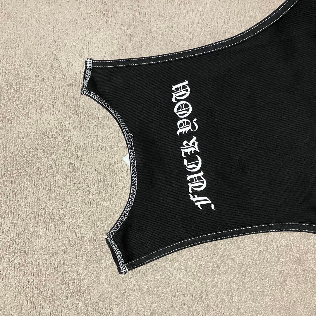 クロムハーツ タンクトップ メンズ サイドロゴ オールド ファックユー ブラック