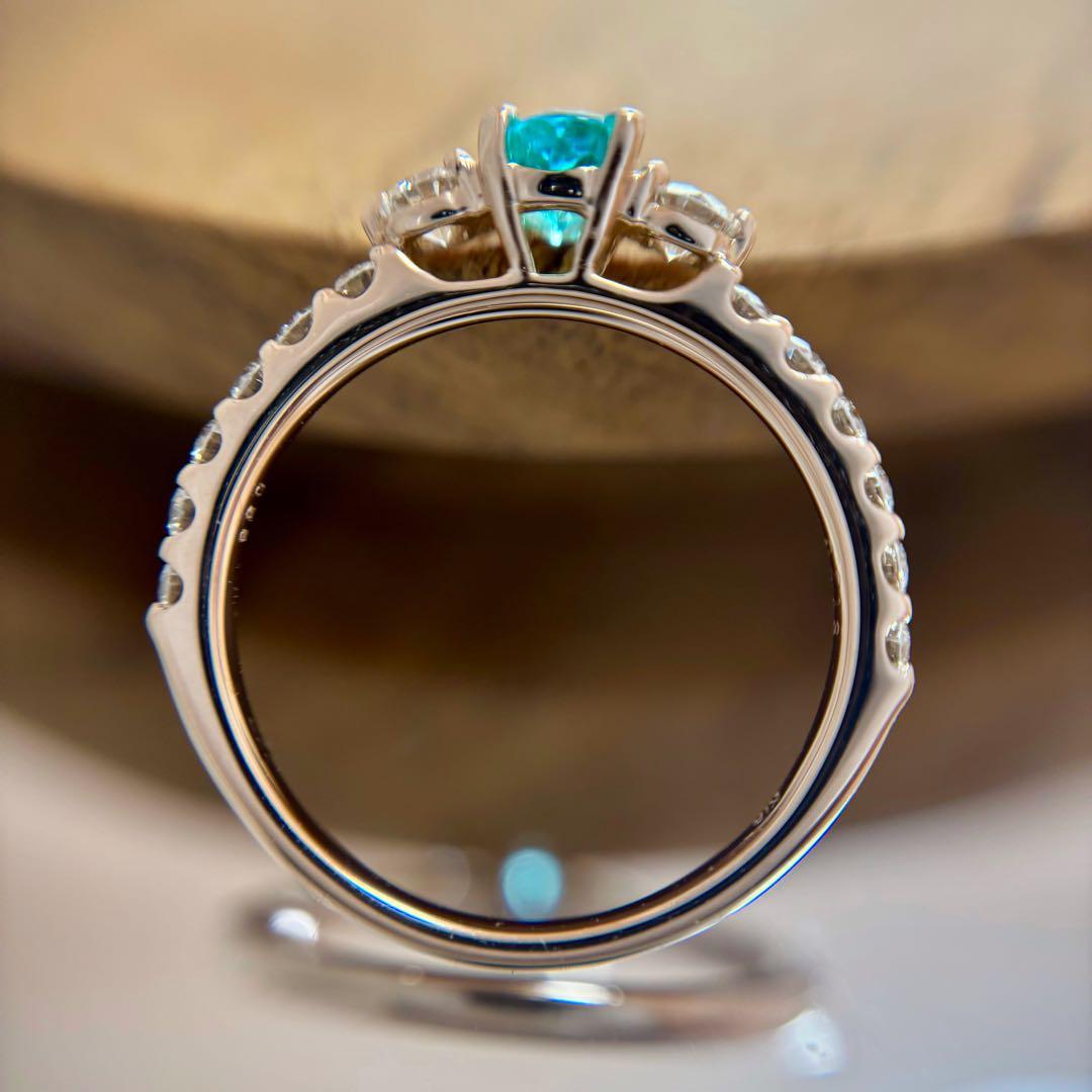 【専用です】天然パライバトルマリン ダイヤ計0.593ct 中宝研ブラジル産