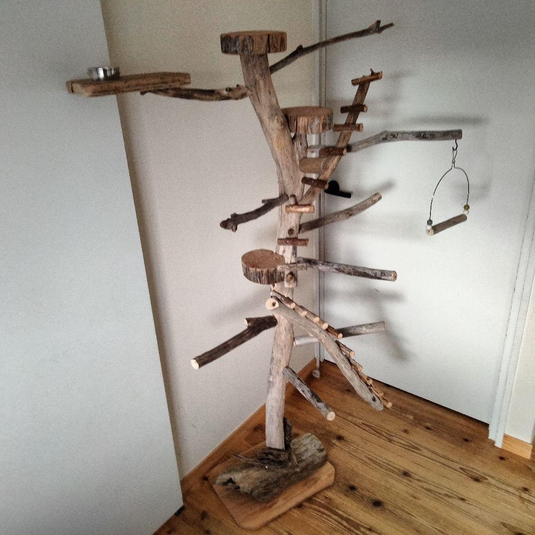 バードアスレチックジム大型 ㊹ 天然木 自然木 流木 止まり木 インコ オウム