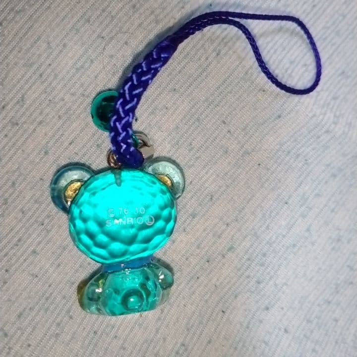 ハローキティ テディベア クリスタルブルー ストラップ