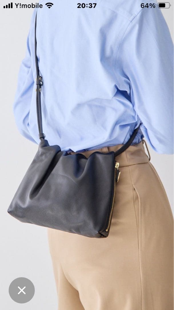 【gemeil ジェムイル】ワンハンドルミニショルダーバッグ ブラック　斜め掛け