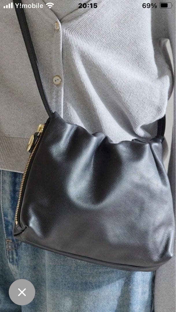 【gemeil ジェムイル】ワンハンドルミニショルダーバッグ ブラック　斜め掛け