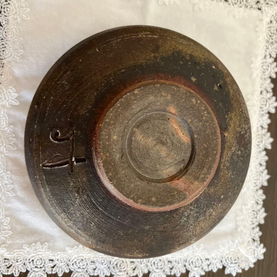 柴岡守作　備前焼　茶碗　共箱　略歴付　茶道具