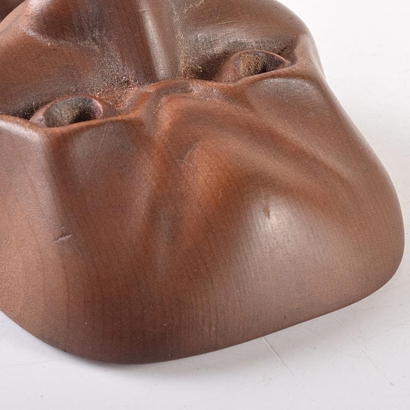 時代提げ物　有田作　能面　能楽　雅楽　木彫　面根付　時代箱付　M　R7872