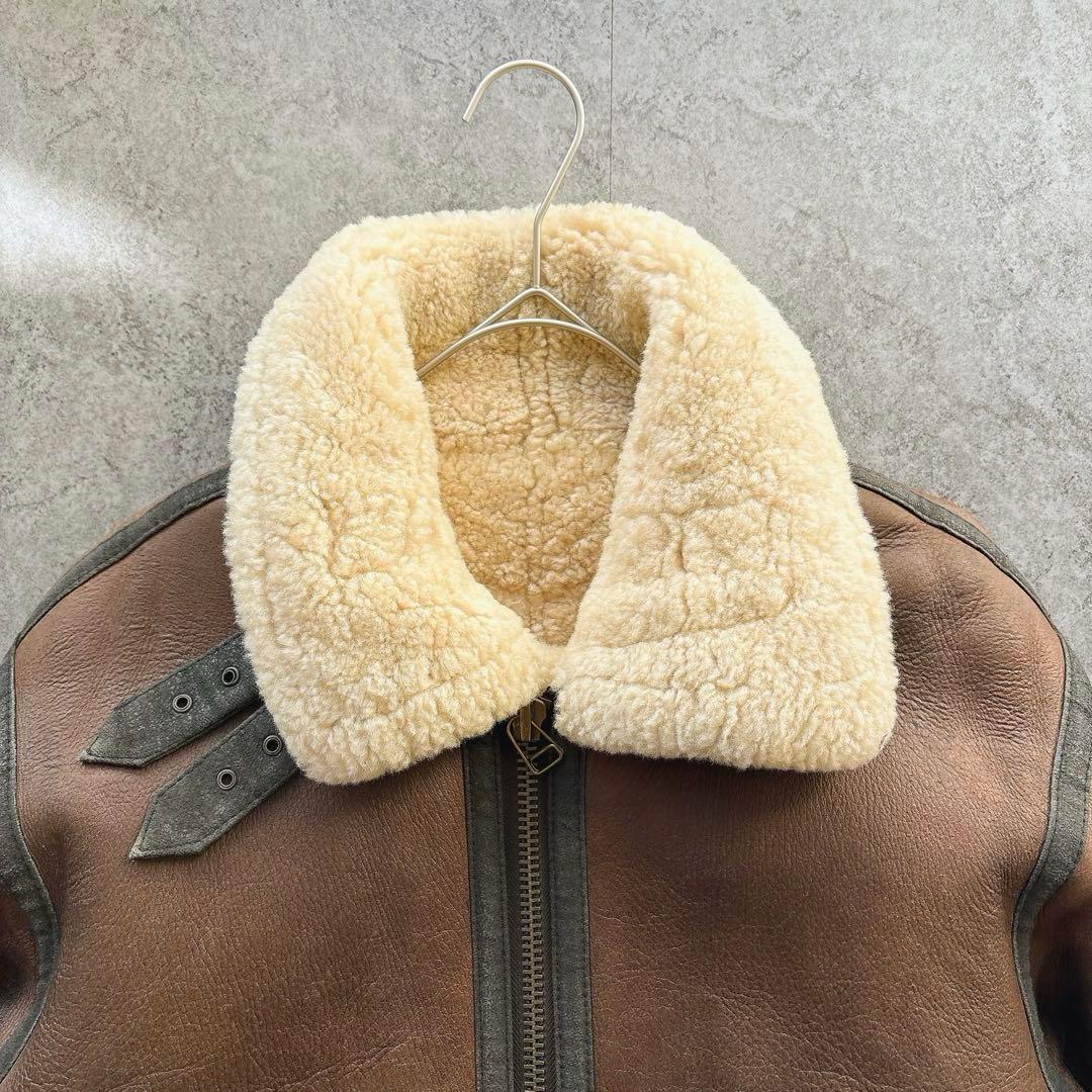 【美品】TYPE B-3 ムートン フライトジャケット 羊革 ボア