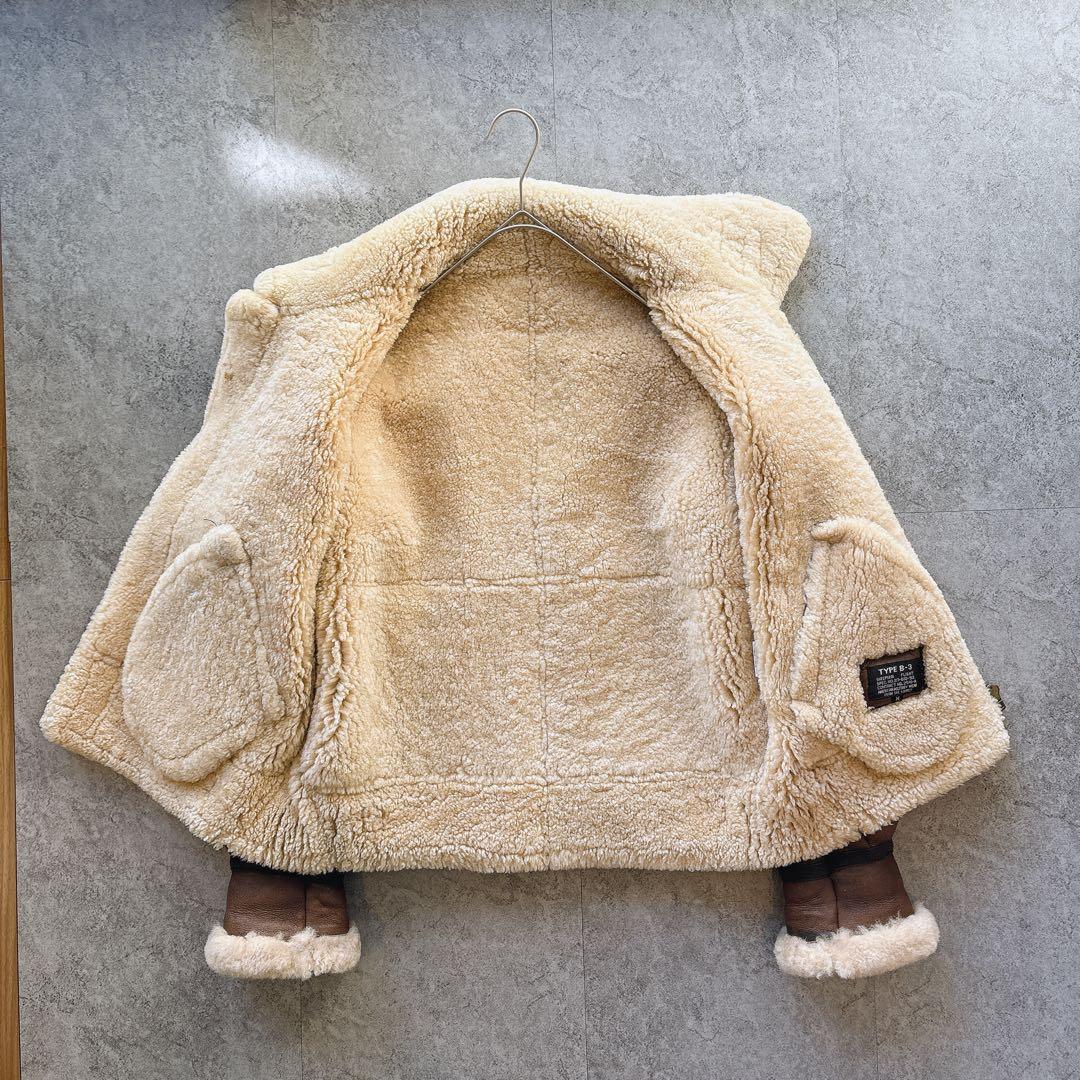 【美品】TYPE B-3 ムートン フライトジャケット 羊革 ボア