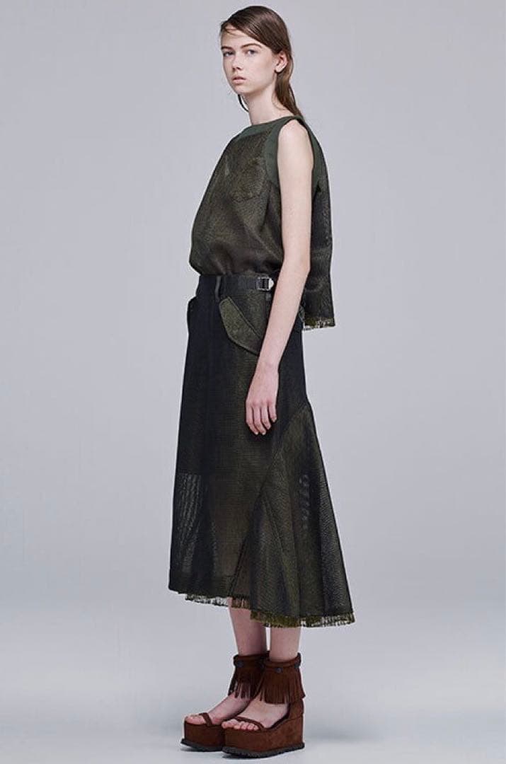 SACAI サカイ 2016SS Resort メッシュノースリーブトップス