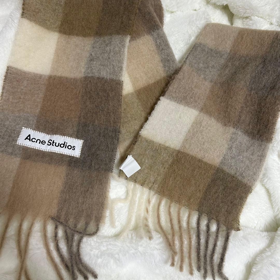 【正規品】Acne Studios チェック　マフラー　ウール
