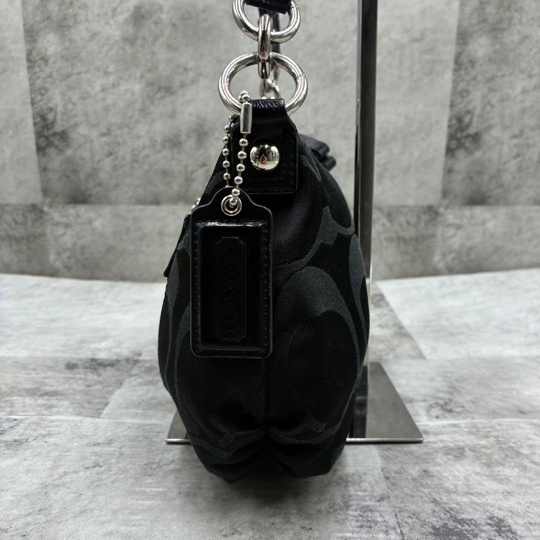 極美品✨コーチ　ポピー　セミショルダーバッグ　2way ナイロン×パテントレザー