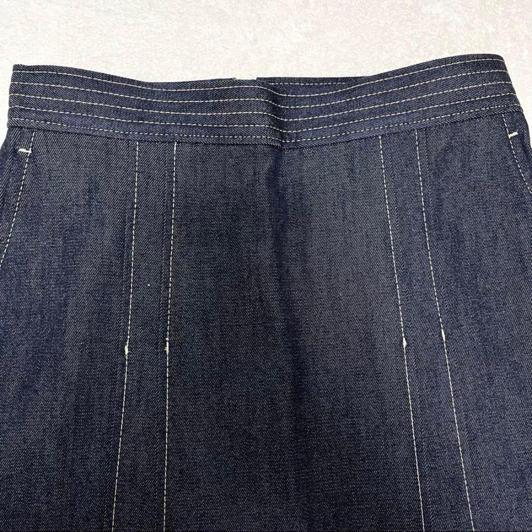 【新品】ANAYI シルク混 デニムライクタック スカート 36 アナイ