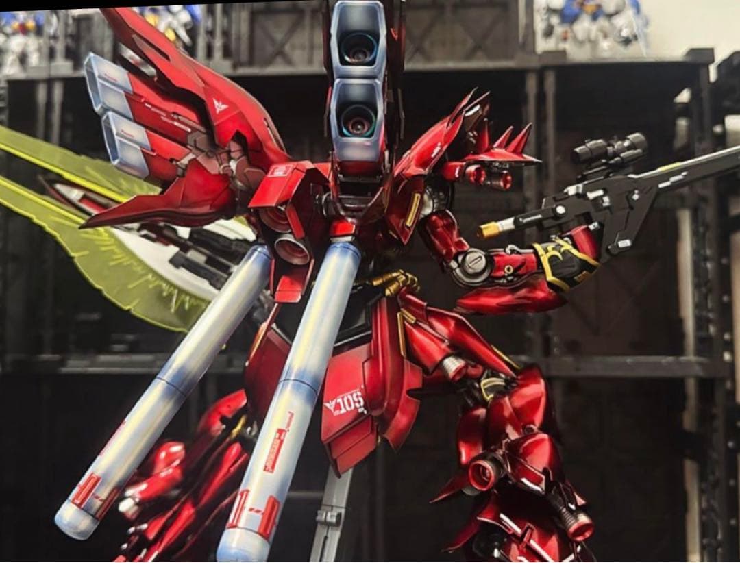 MG シナンジュver.ka塗装済み　完成品　台座付き