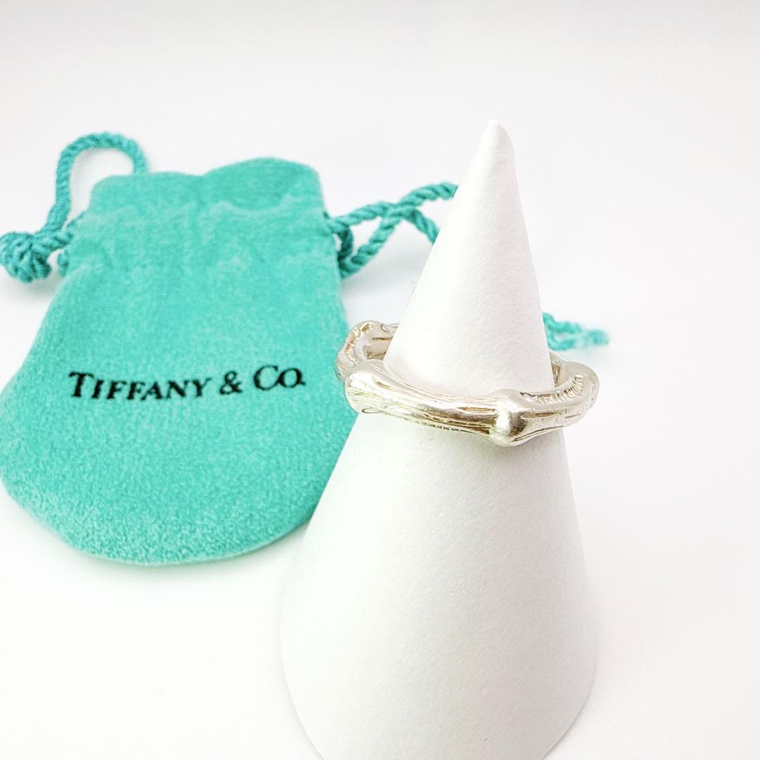 2982-2 保存袋付き美品✨Tiffany バンブー　リング　指輪　10号