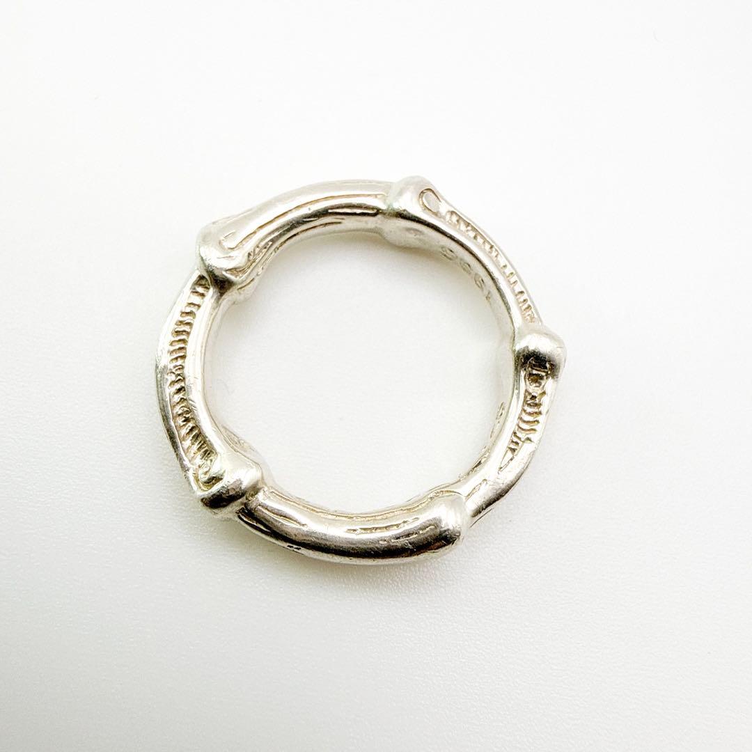 2982-2 保存袋付き美品✨Tiffany バンブー　リング　指輪　10号