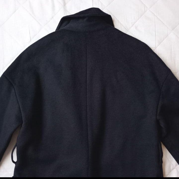 新品　PLST　プラステ　チェスターコート　ベルテッドコート　ウールテンセル　紺