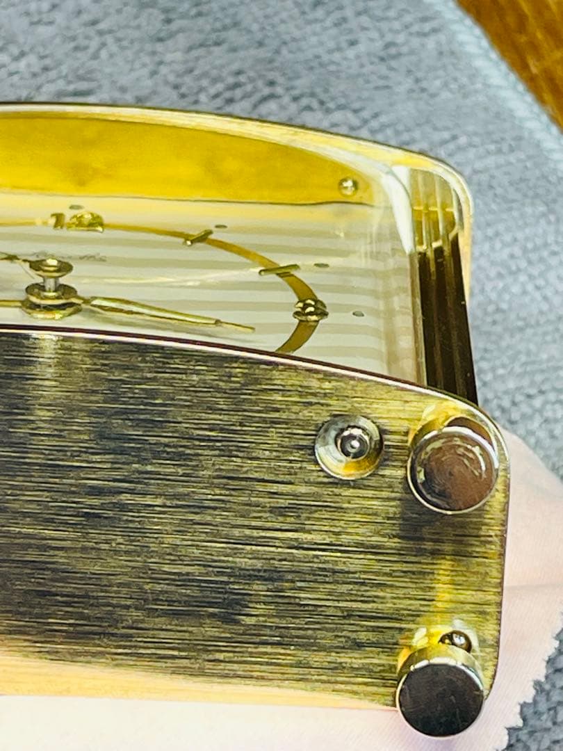 ドイツMauthe '50 BrassTableClock 真鍮置時計　順調稼働