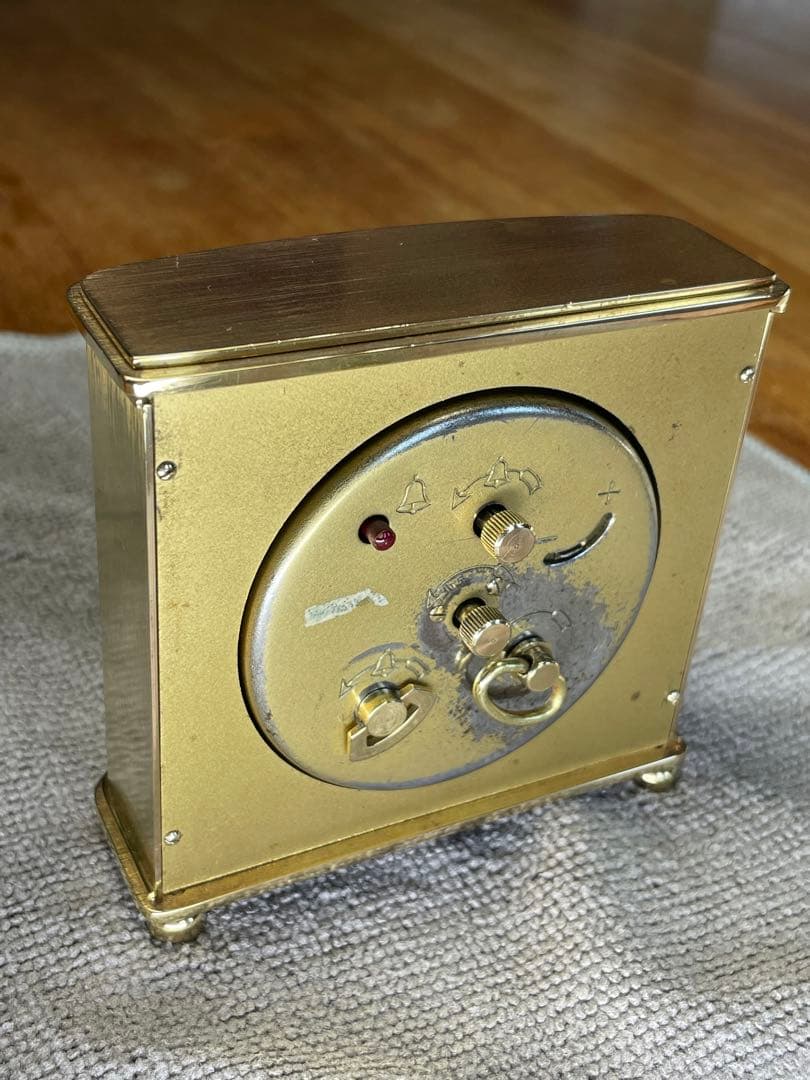 ドイツMauthe '50 BrassTableClock 真鍮置時計　順調稼働