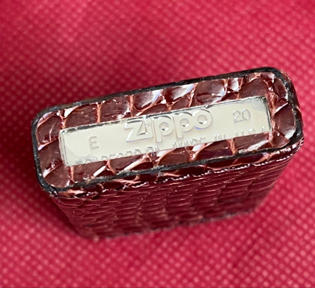 ラスト１個半額！ZIPPO 本革クロコダイル ブラウン　未使用