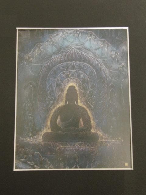 前田正憲、【龍門幻想】、希少な額装用画集より、新品額装付