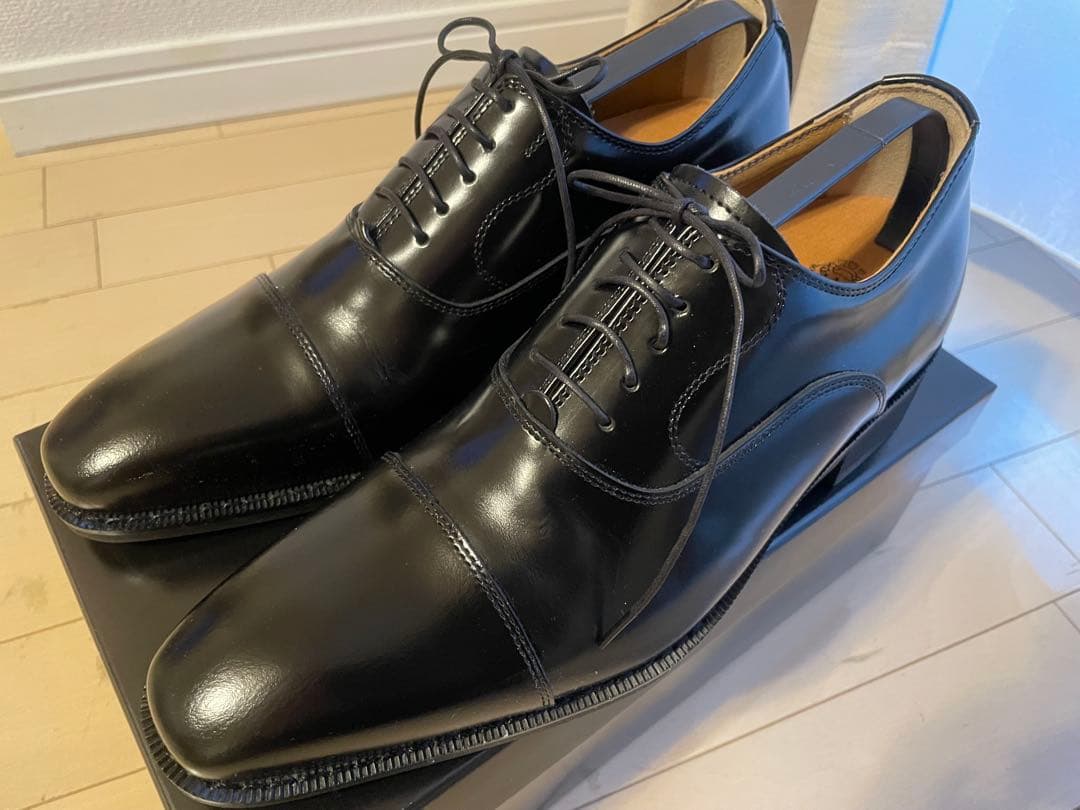 【箱あり/美品】北島製靴 メンズ革靴 ヒールアップ 6cm