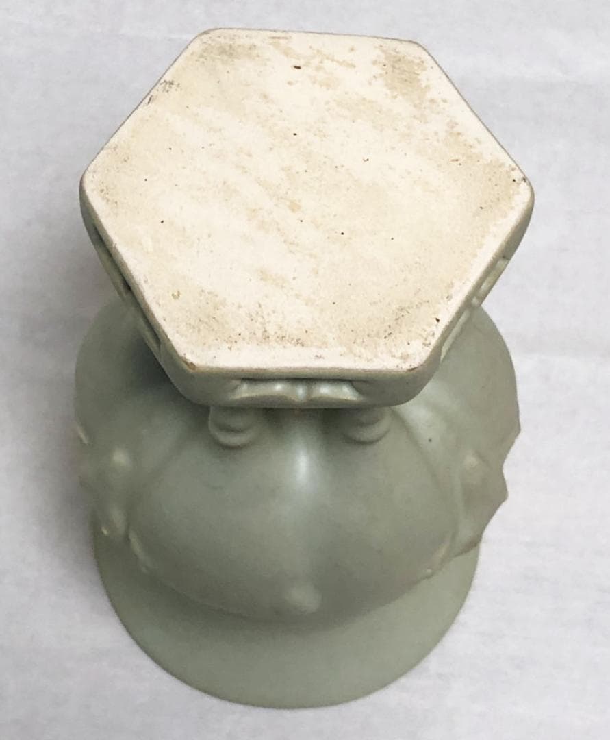 唐物 南宋『 青磁 三羊尊 』 高さ22.5cm 花瓶 花器 WWTT023