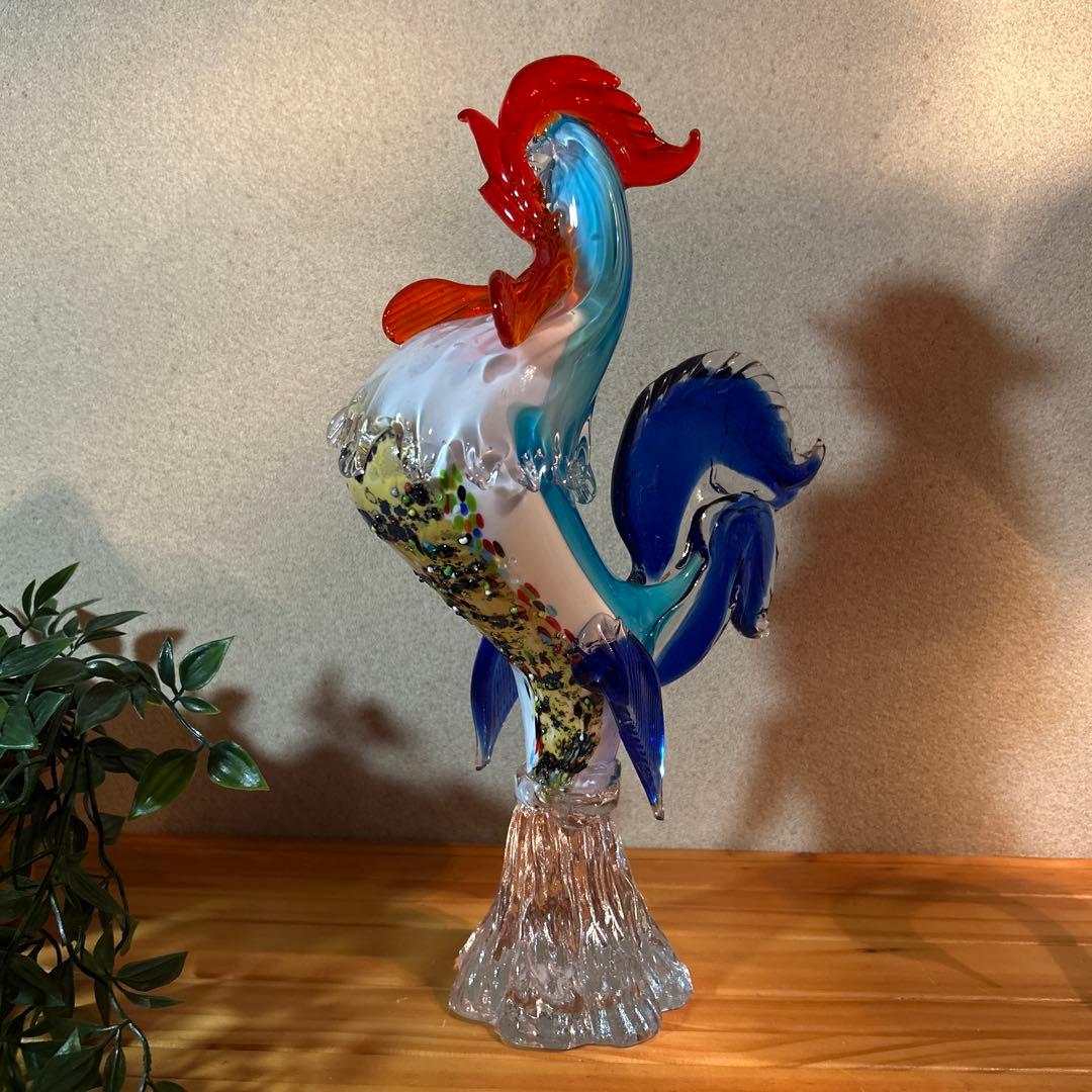 Murano Glass 鳥のオブジェ ヴェネチアンガラス ムラーノガラス 鶏