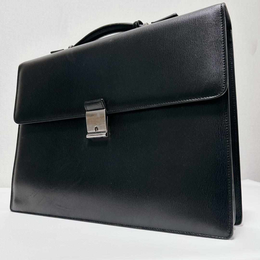 【美品】Ermenegildo Zegna レザー　ブリーフケース　ダレスバッグ