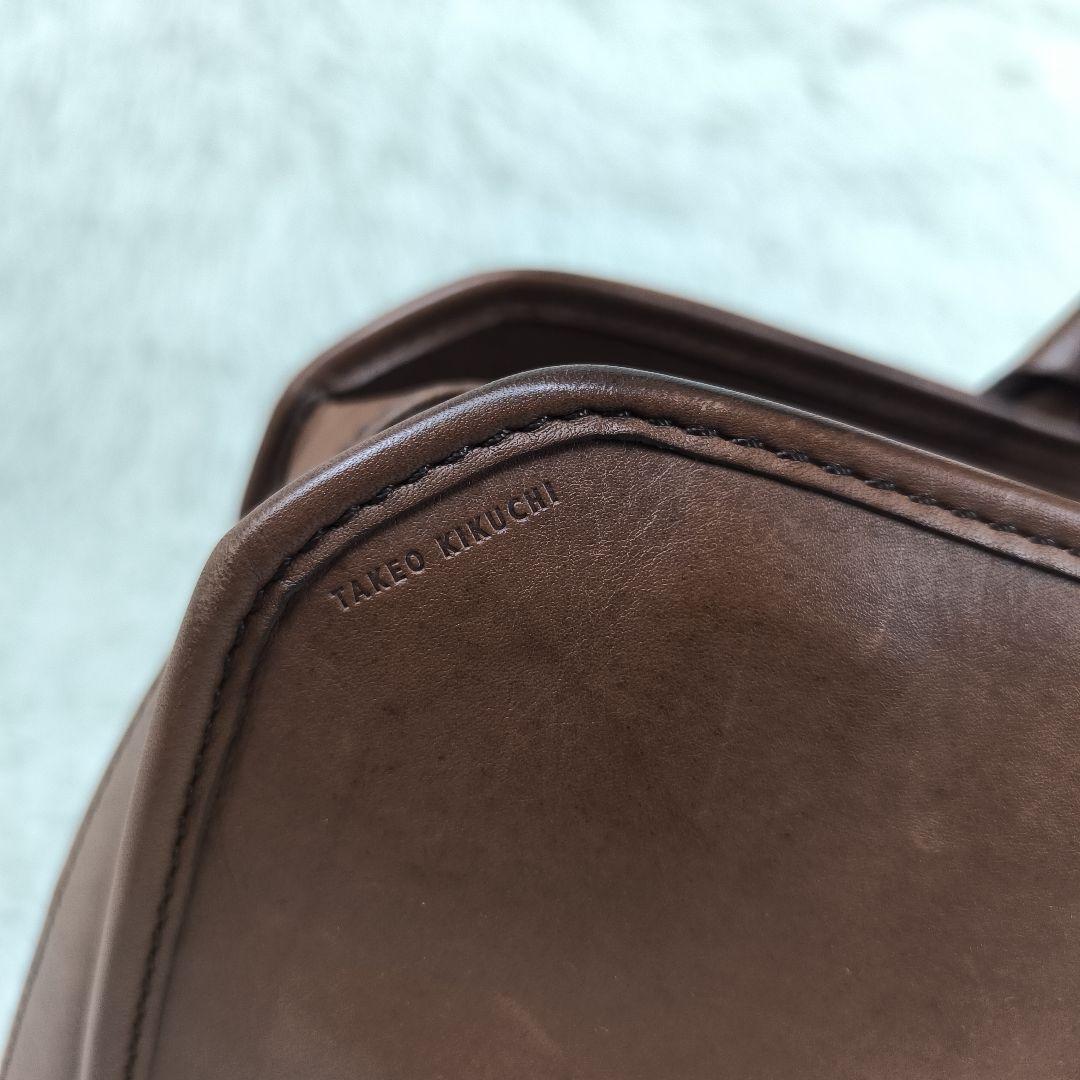 ✨美品✨ タケオキクチ ブリーフケース オールレザー 2way 1層 茶色