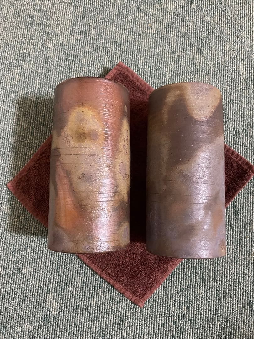 備前焼　ビアジョッキ、ゴブレット(@1)