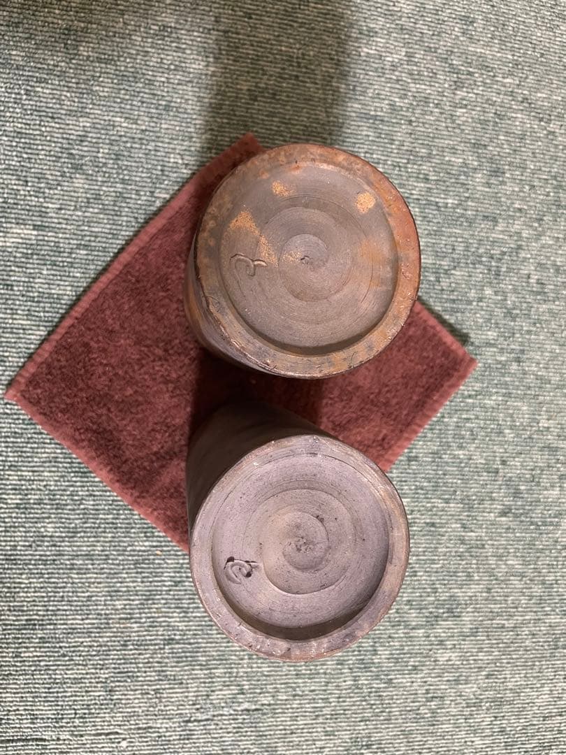 備前焼　ビアジョッキ、ゴブレット(@1)