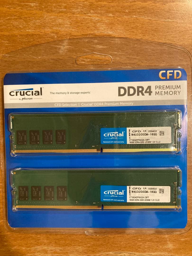 crucial DDR4 16GB 3200MHz メモリ