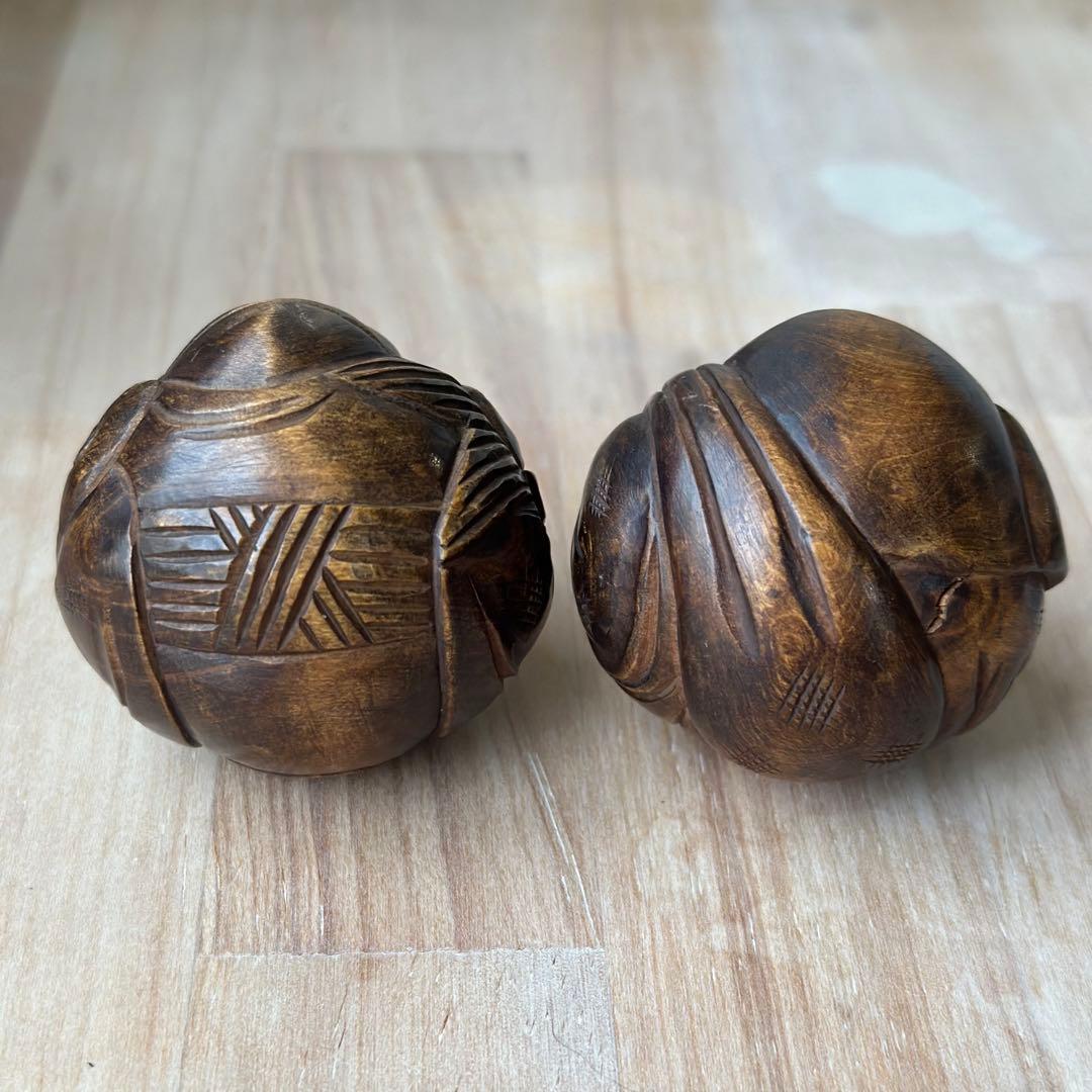 丸木彫　恵比寿さま大黒さま