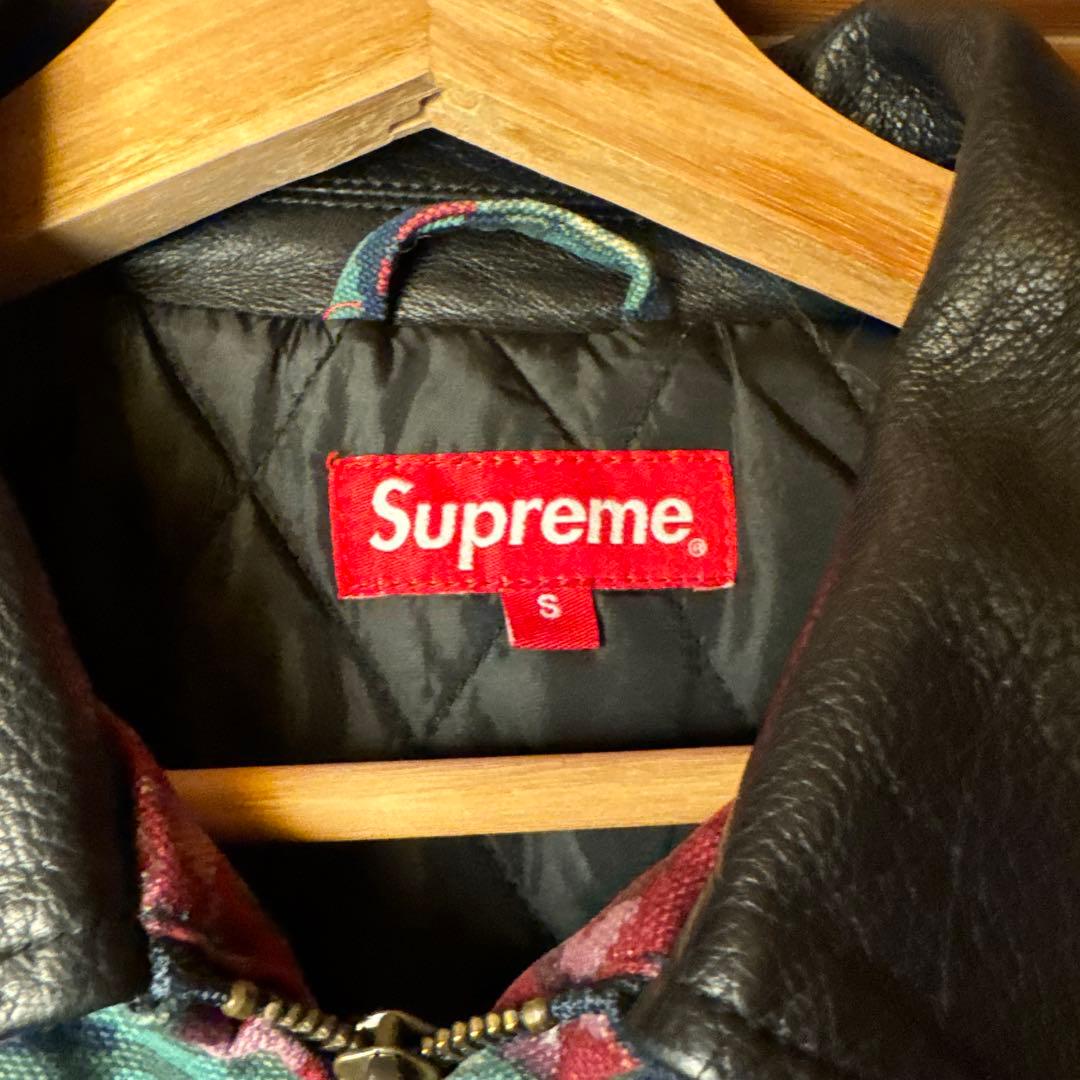supreme Leather Collar Work Jacket Sサイズ