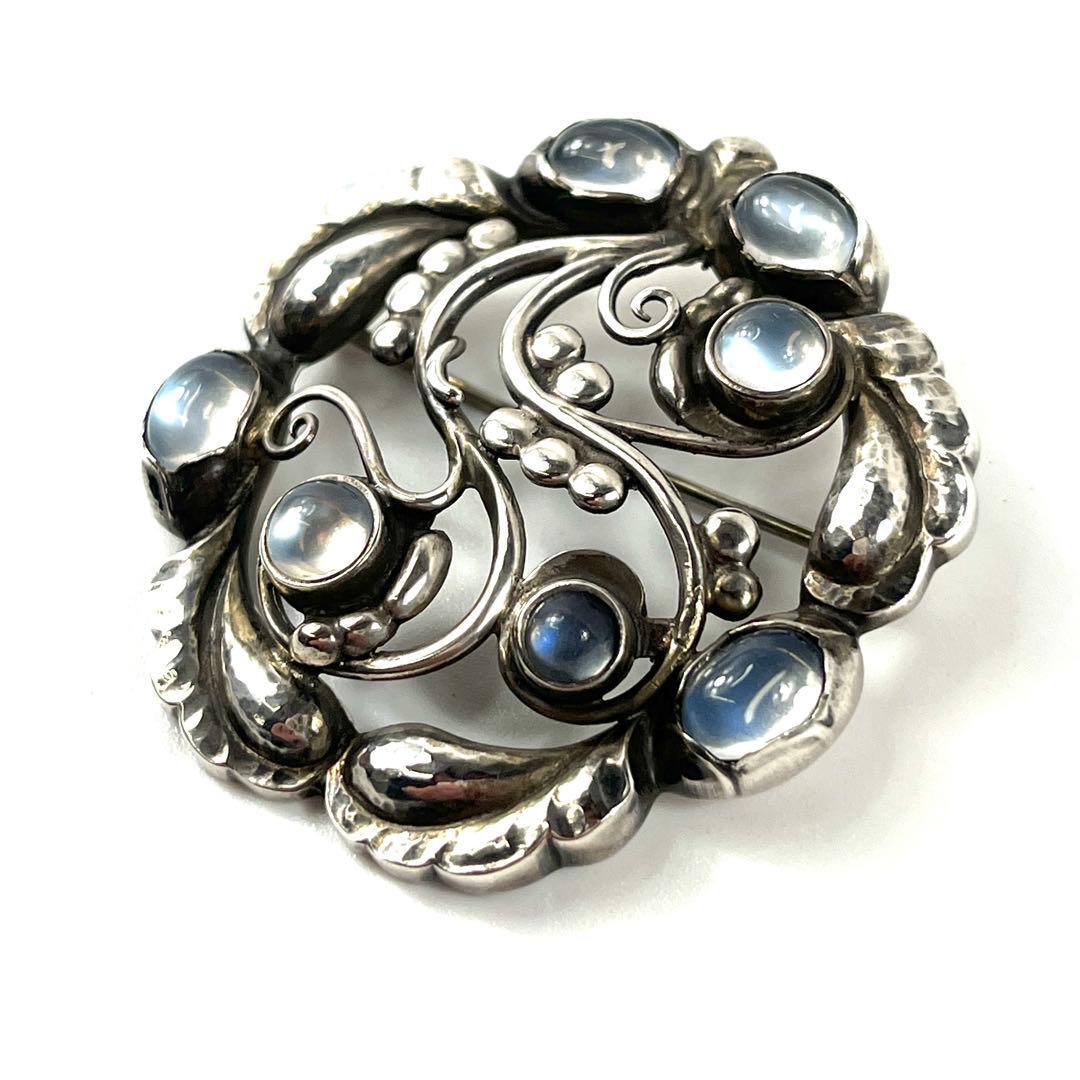 【美品】  ムーンライト ブロッサム ブローチ シルバー