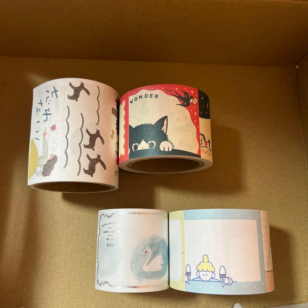 手紙社　ロール付箋　トビマツショウイチロウ　キンイロヒトデ　オビワン　など