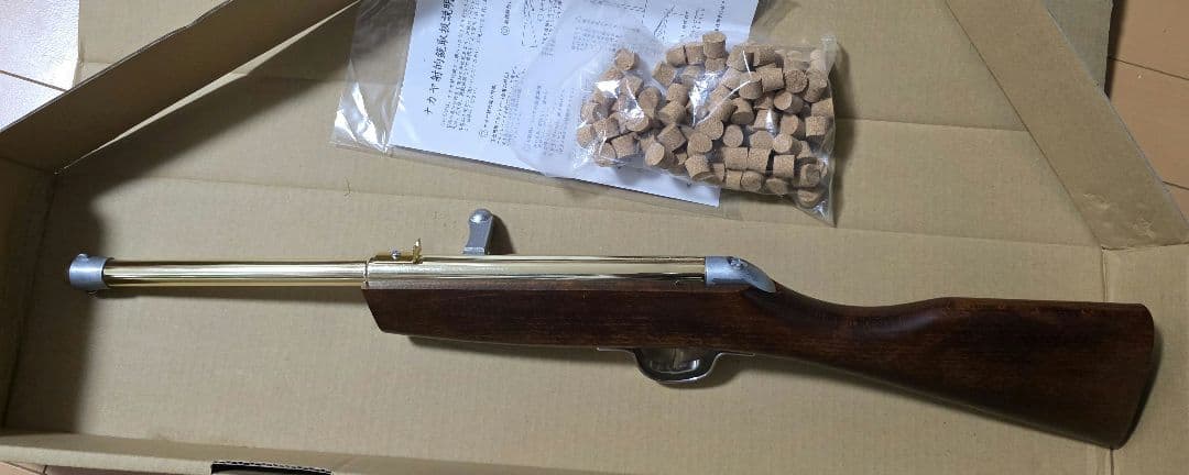 ☆未使用　ナカヤ　コルク銃　ゴールド　射的☆