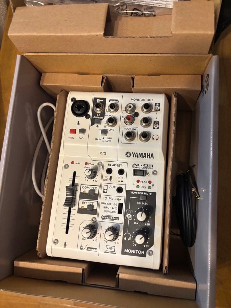 YAMAHA AG03 ミキシングコンソール+ケーブル類